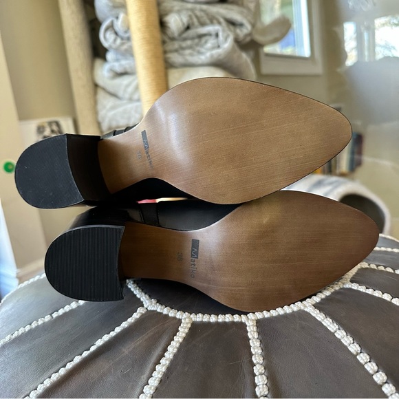 Black Leather Booties. “Daria” by Matiko - Picture 3 of 6